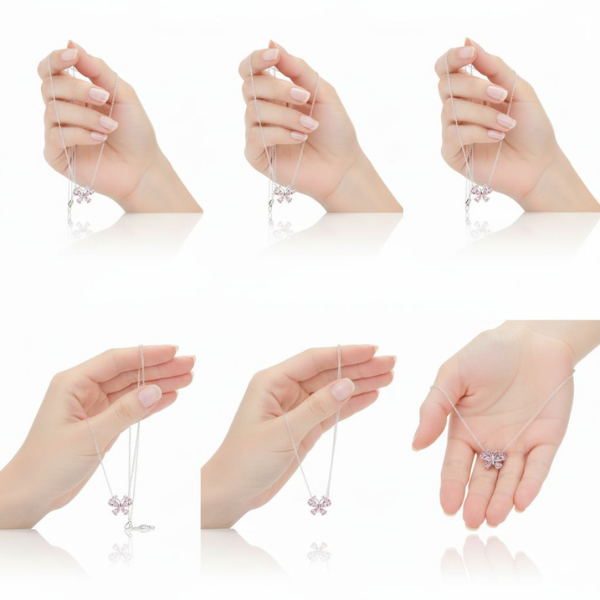 Pembe Kelebek Kolye 2